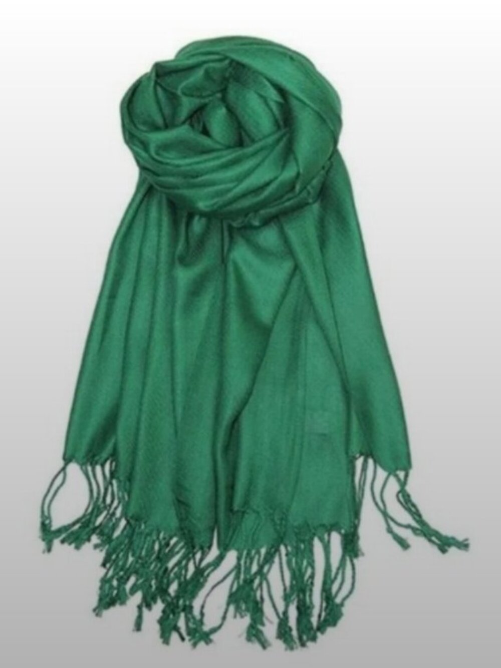 Oussum Women's Winter Viscose Scarf (Green) + Clochette - Picture 4 of 7